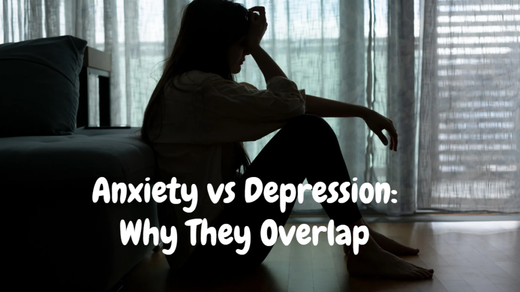 woman recognizes her feelings of sadness and anxiety