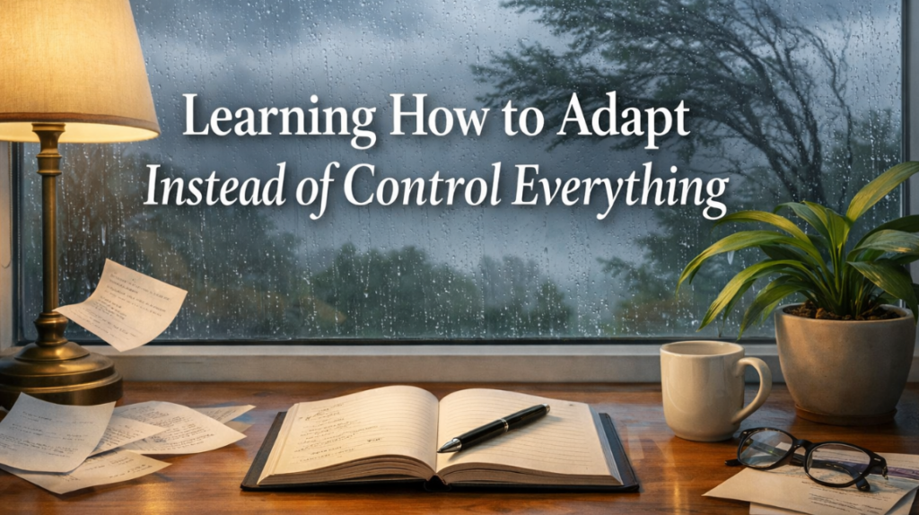 learning how to adapt instead of control everything