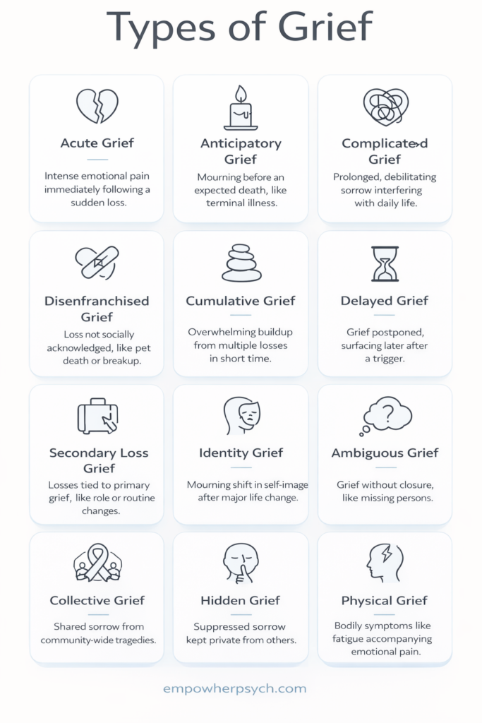 types of grief